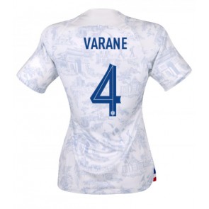 Frankrig Raphael Varane #4 Udebanetrøje Dame VM 2022 Kort ærmer
